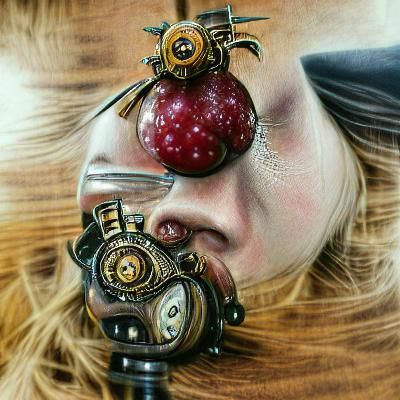 Clockwork Cherry: Steampunk Surrealism Art