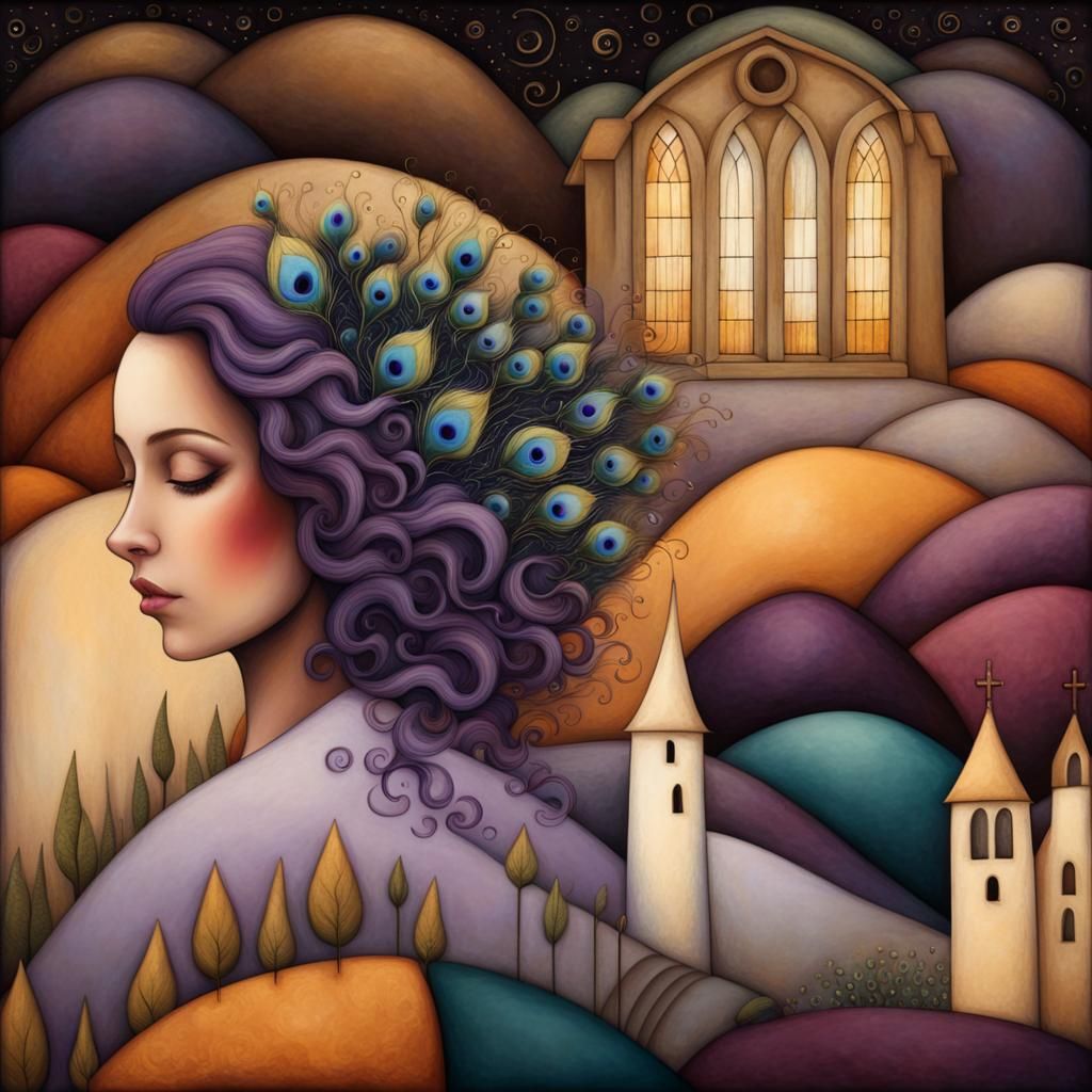 Lavender Dreamscape: Rolling Hills in Bold Color