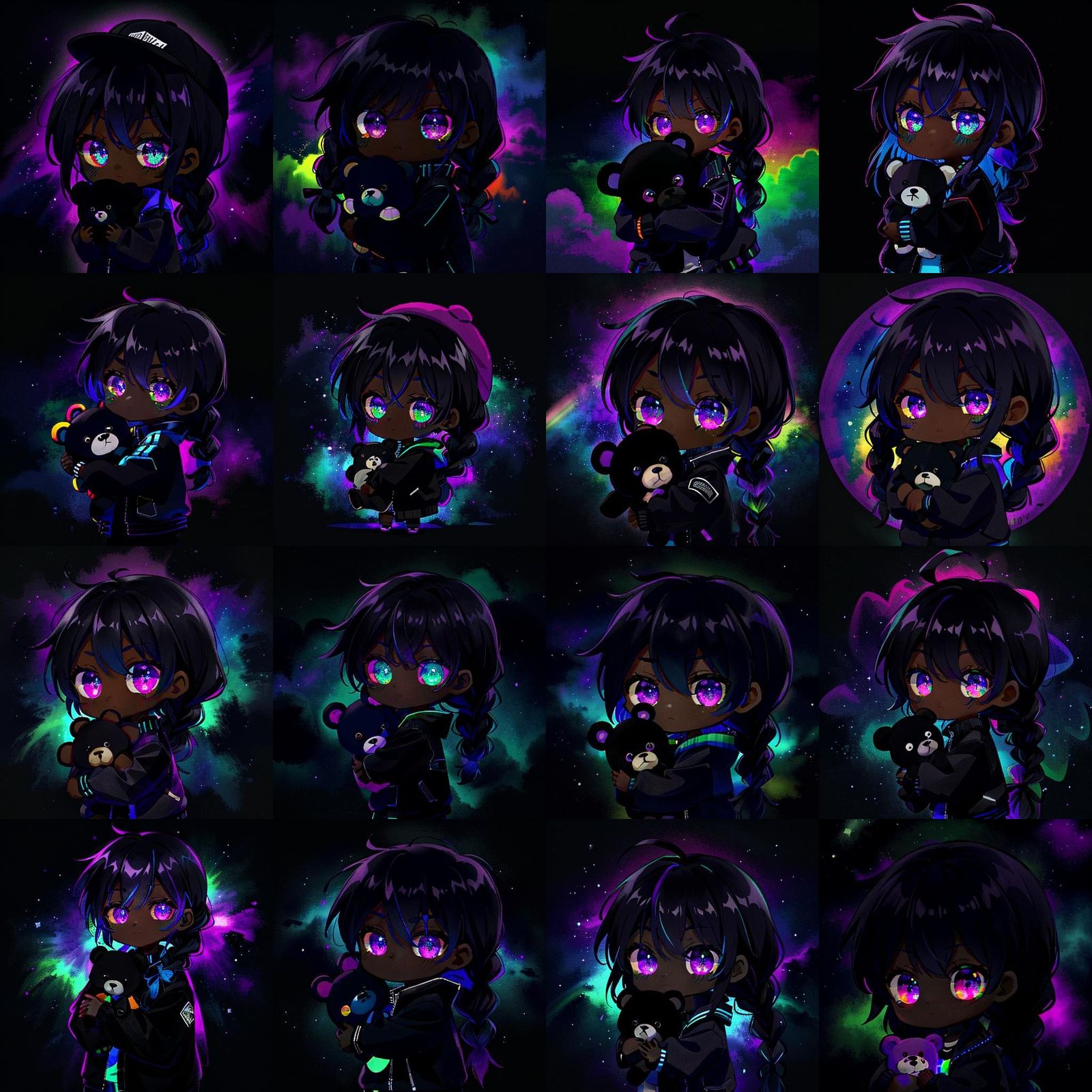 Chibi Child in Glow-in-the-Dark Jacket