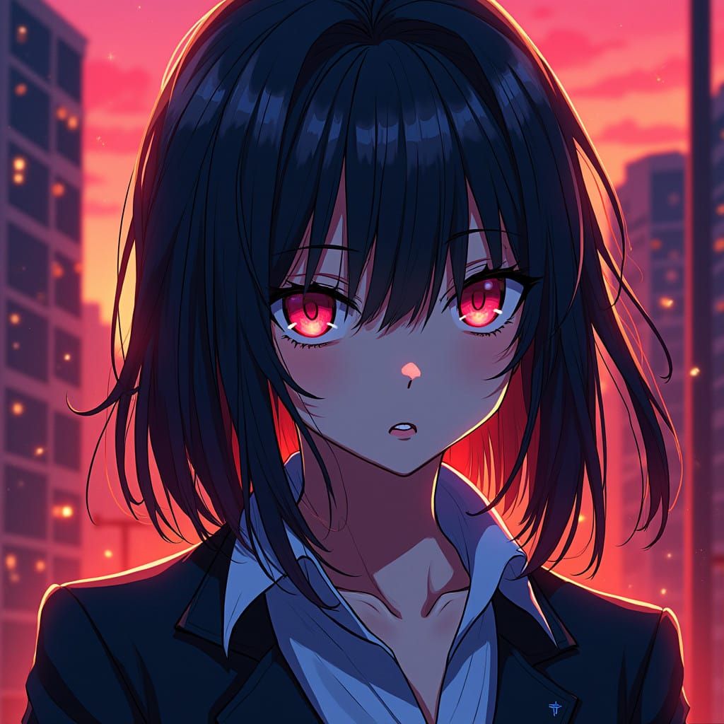 Anime Cel-Shaded Manga Scan in Studio Trigger Style