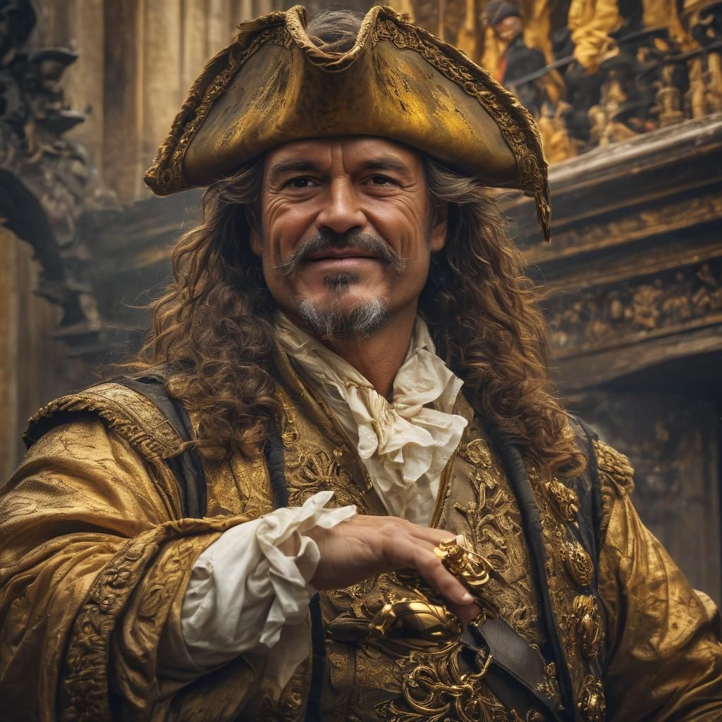 Majestic Portrait of Gold Roger, Pirate King