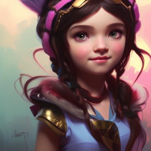 Princess Vanellope Portrait in Art Nouveau Style