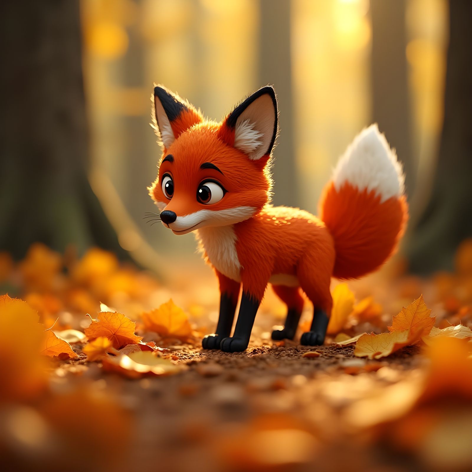 Vibrant Autumn Fox Explores Claymation Landscape in Stop-Mot...