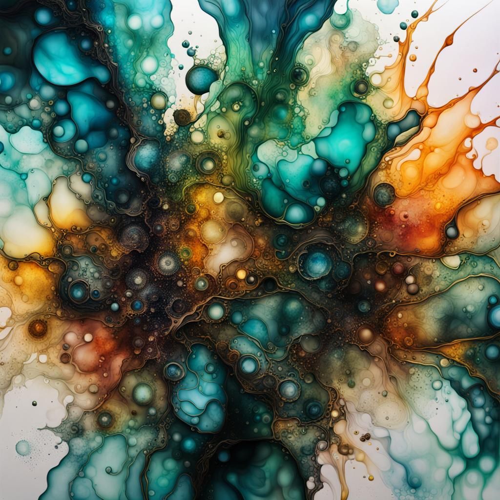 I've gone abstract for Masterpiece Monday. Glassmorphism, neo brutalism, alcohol ink splatter art. Super realism with su...