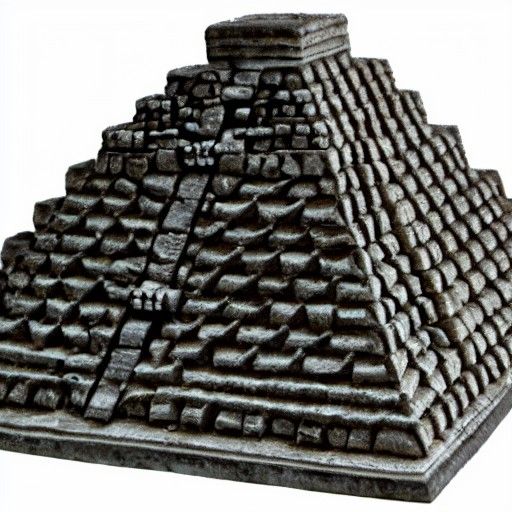 Teocalli Aztec Double Pyramid Digital Art