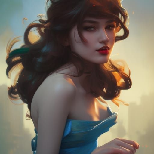 Monopoly Go Portrait in Art Nouveau Style