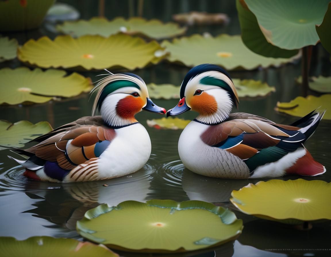 Mandarin ducks