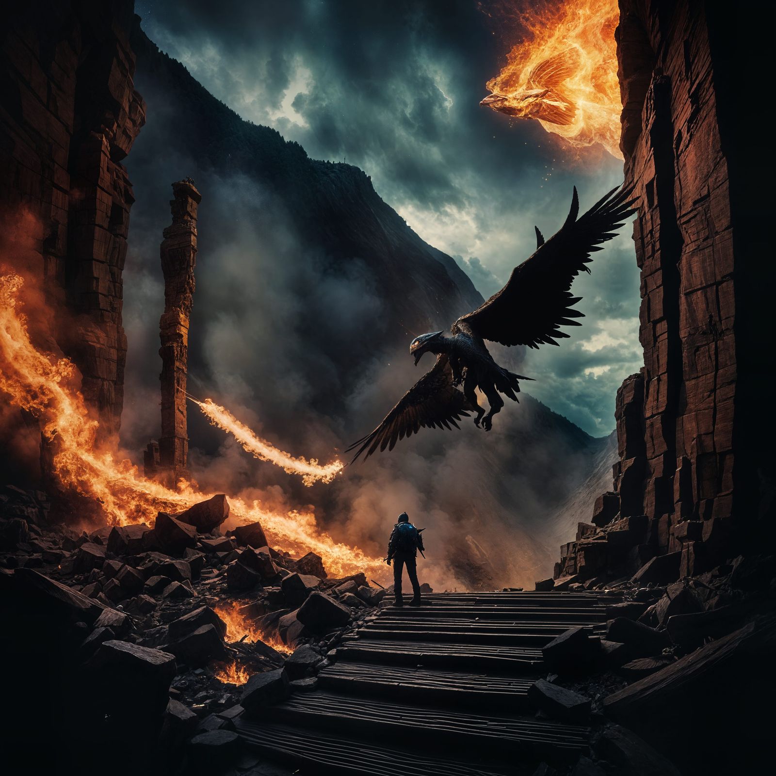 Walking Through Infinity's Prisms: A Cinematic Still