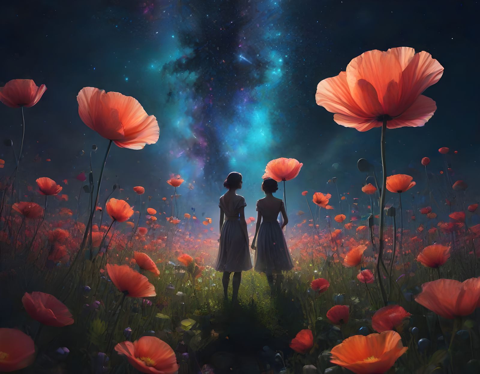 Pixie Poppies in Cosmic Garden