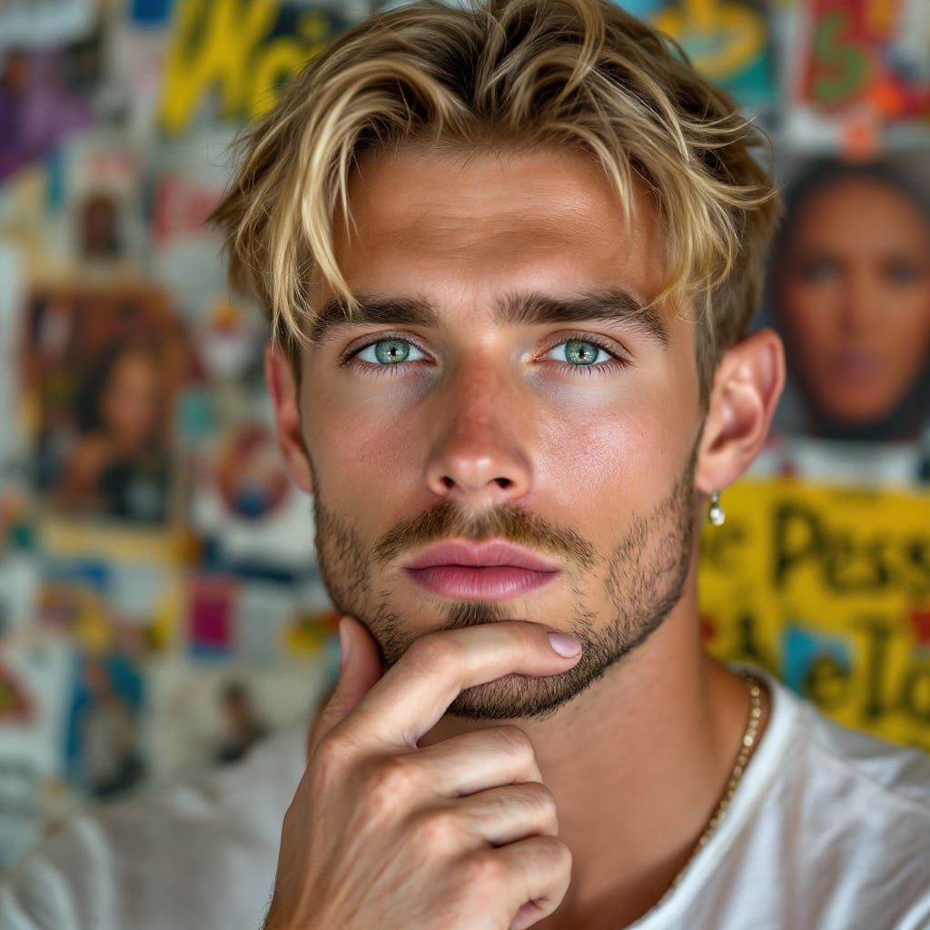 Hyper-Realistic Portrait of a Man Deep in Thought