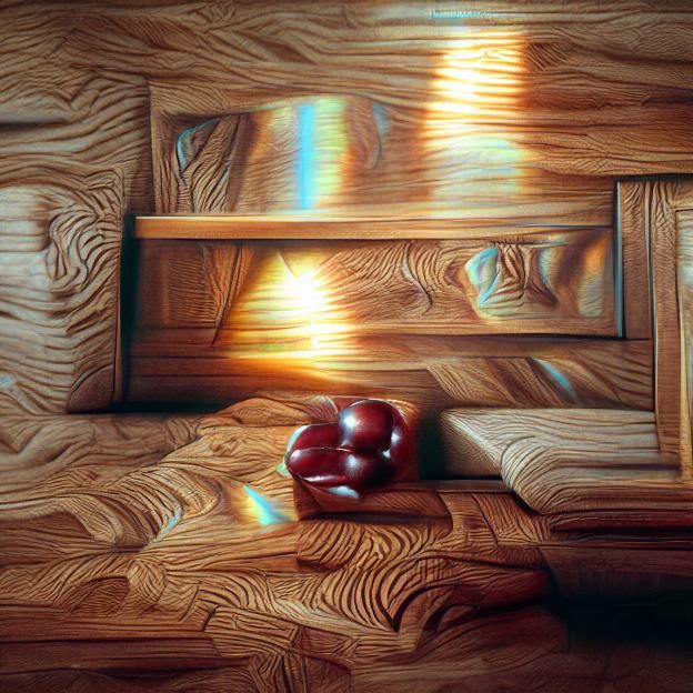 Sunlit Wood-Paneled Study in 8K Hyperrealism