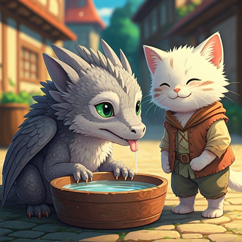 Whimsical Friendship in a Drought-Stricken Village, Inspired...