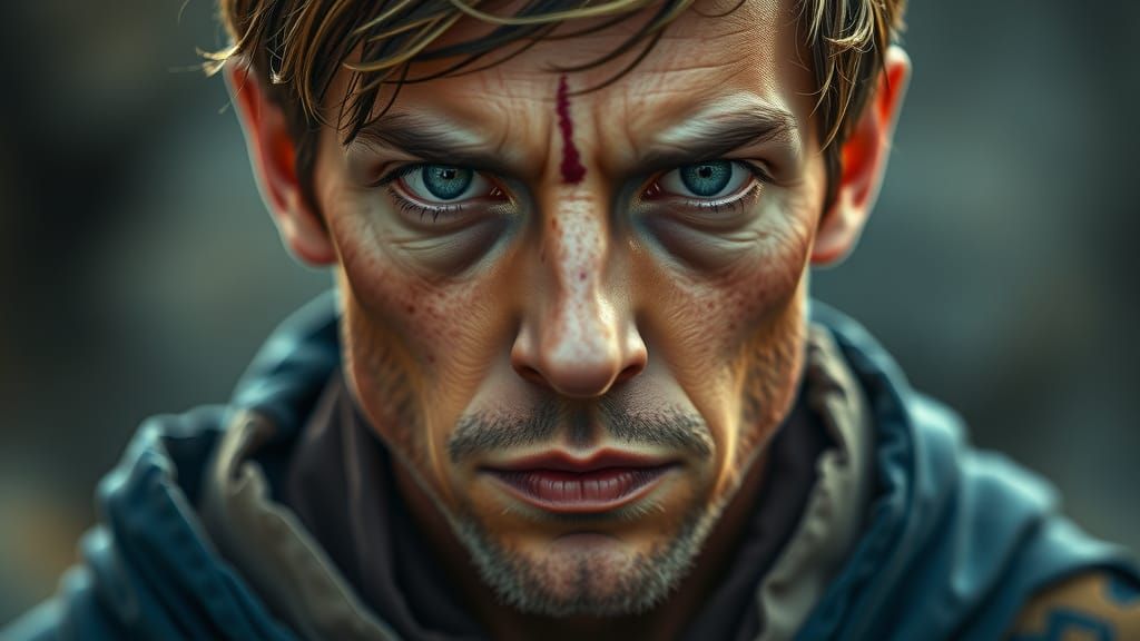 Cal Kestis: Jedi Fugitive Portrait with Intense Gaze