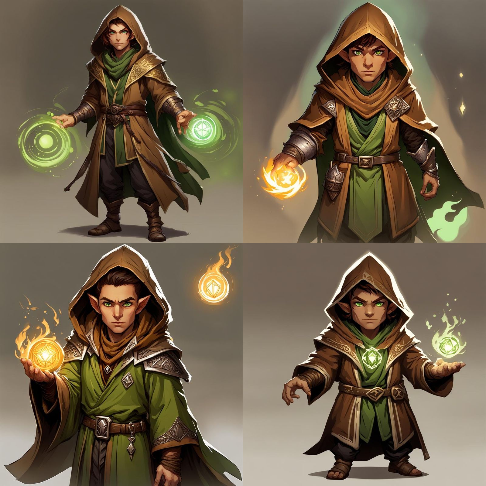 Halfling Warlock in Hooded Robe Portrait