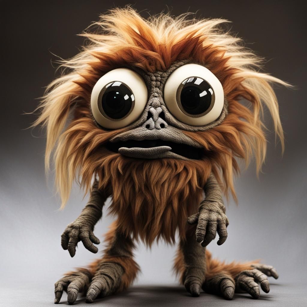 Chibi Furry Monster Puppet from The Dark Crystal