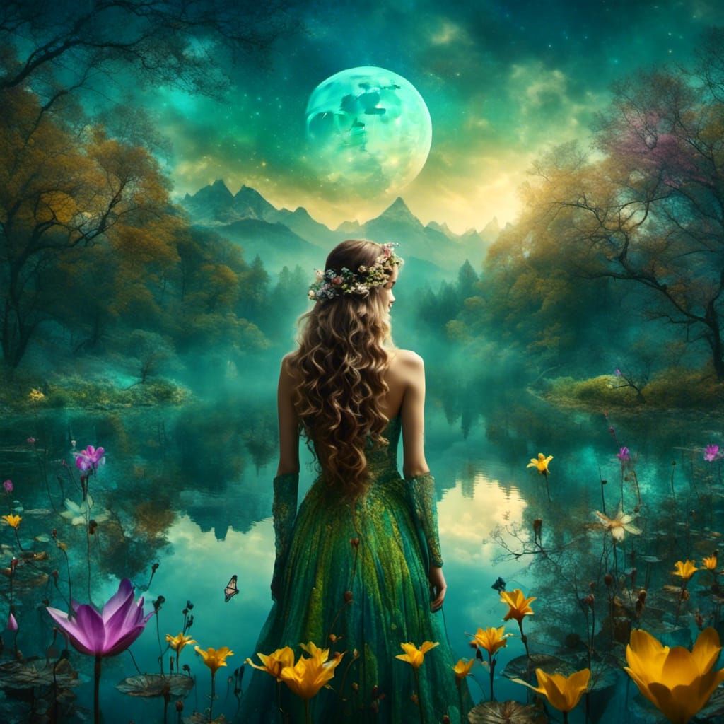 Standing alone in nature with the world standing still...