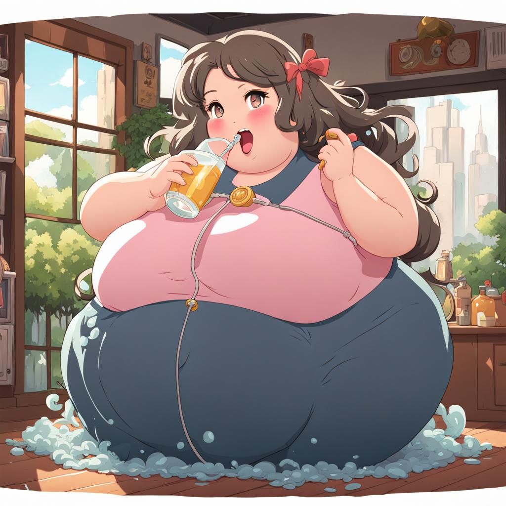 Anime Girl Rapid Weight Gain From Hose