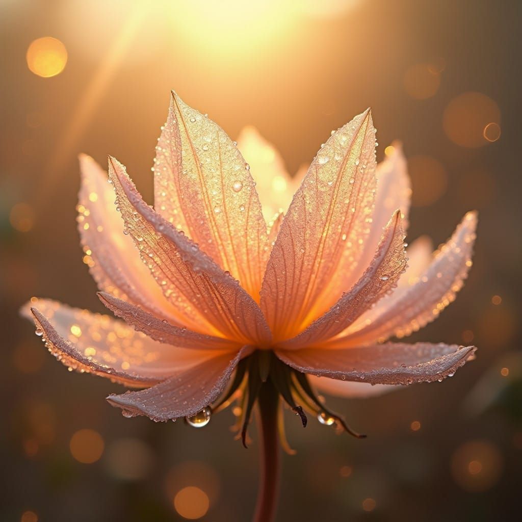 Ethereal Floral Bloom in Golden Light