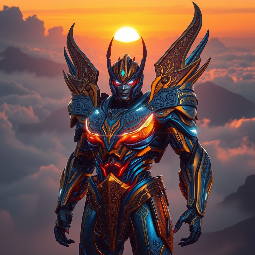 Ethereal Transformer Deity in a Mystical Realm