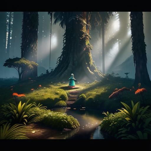 Surreal World Rendered with Raytracing and Global Illuminati...