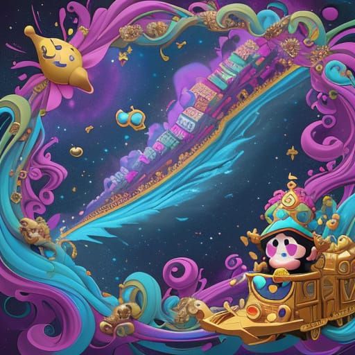 Surreal Anime Whales Navigate Technicolor Candy Seas in Will...