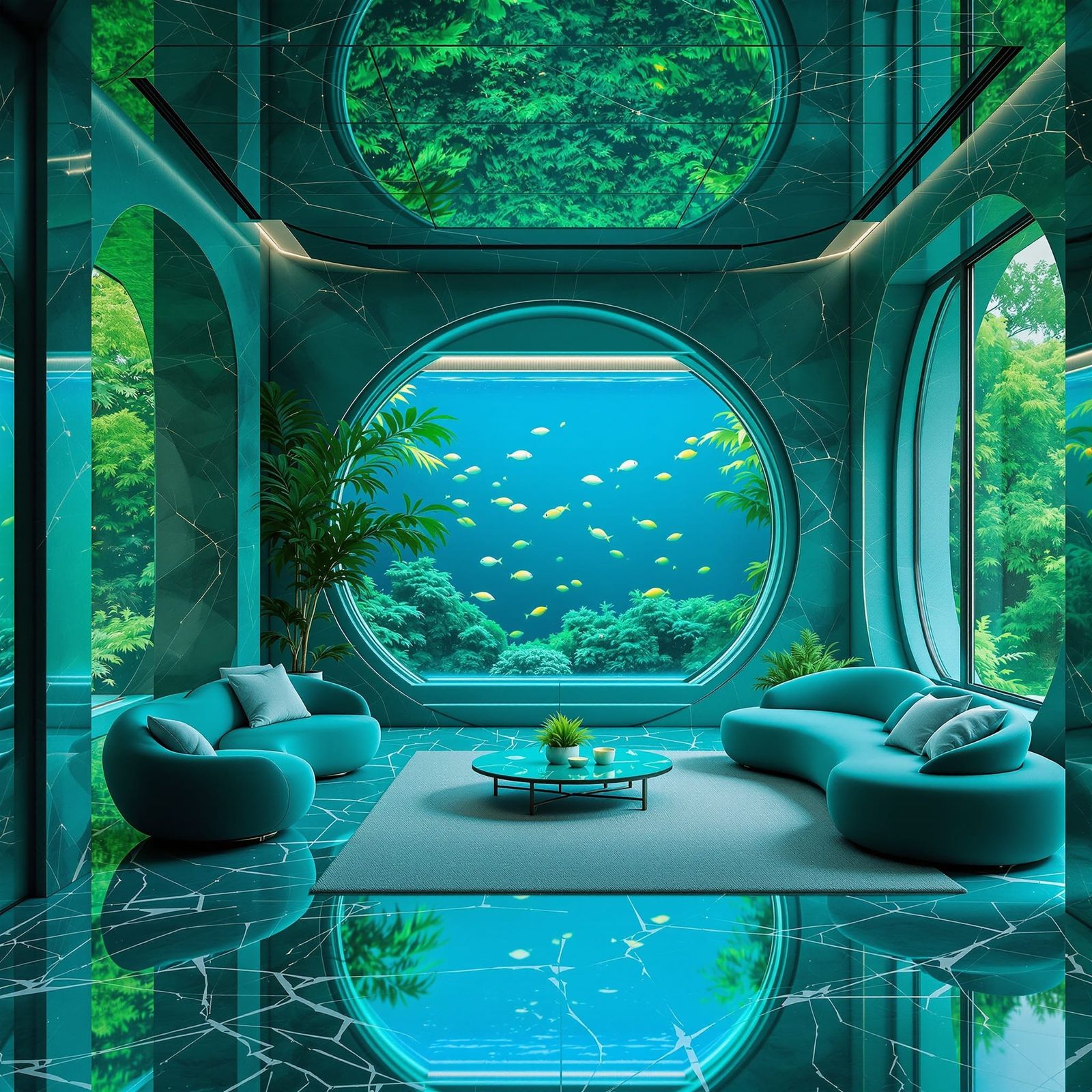 Futuristic Oasis in a Sea of Emerald