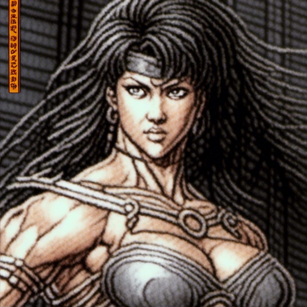 Female Muscle Warrior Goddess in Castlevania Style