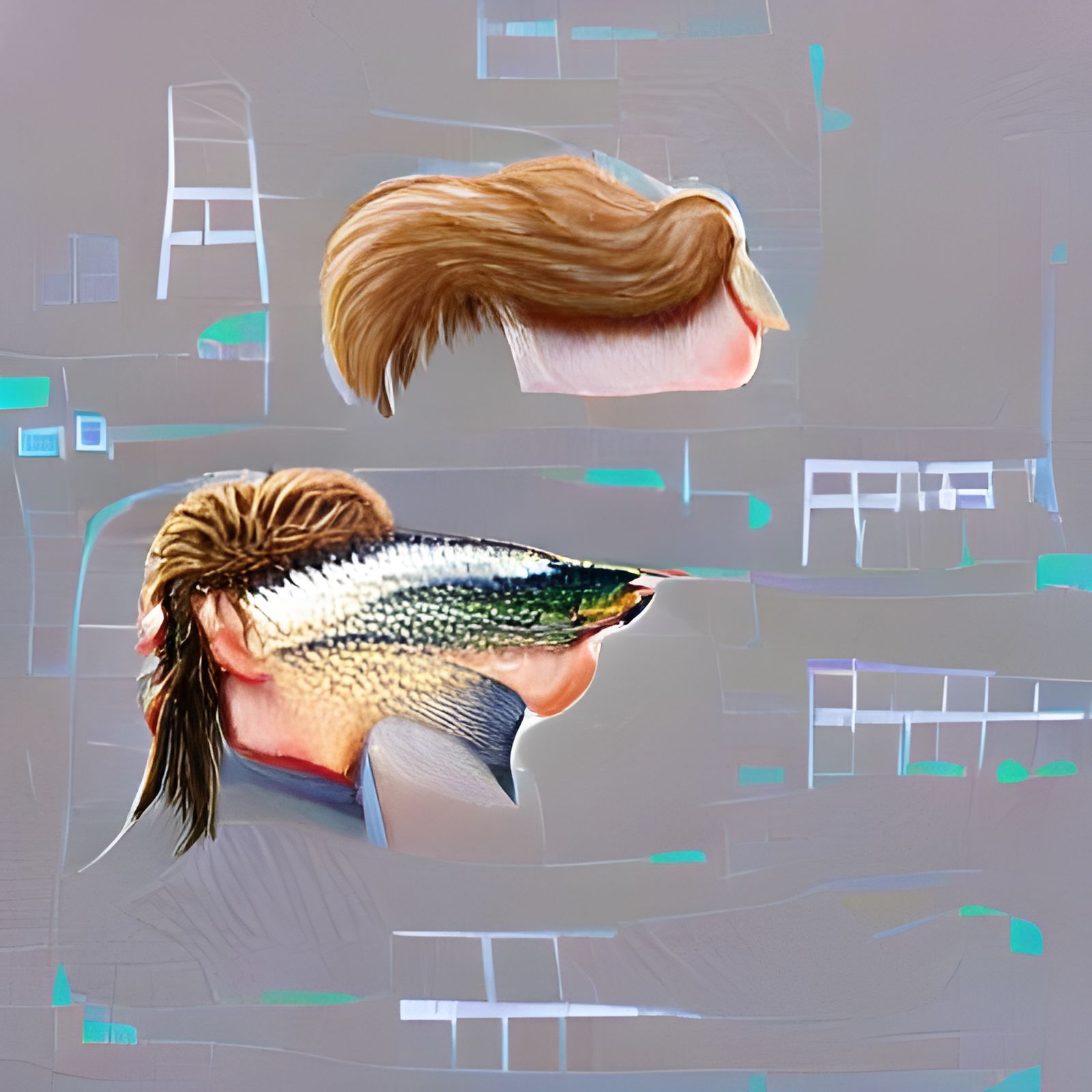Iconic Mullet Hairstyle Portrait