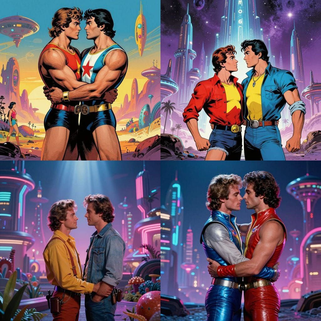 Buck Rogers and Flash Gordon Romance on Planet Mongo