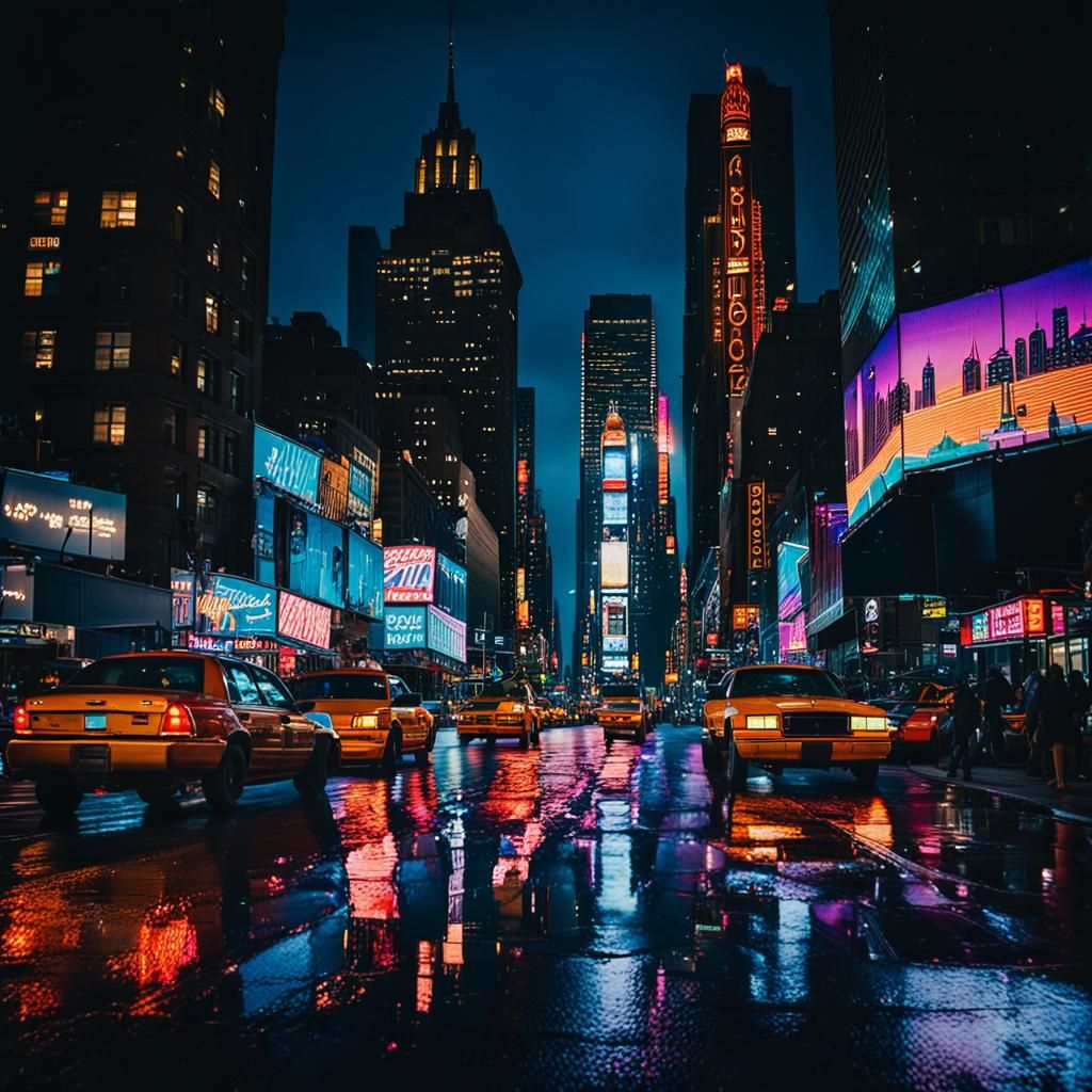 New York City at Night: Cinematic Urban Landscape