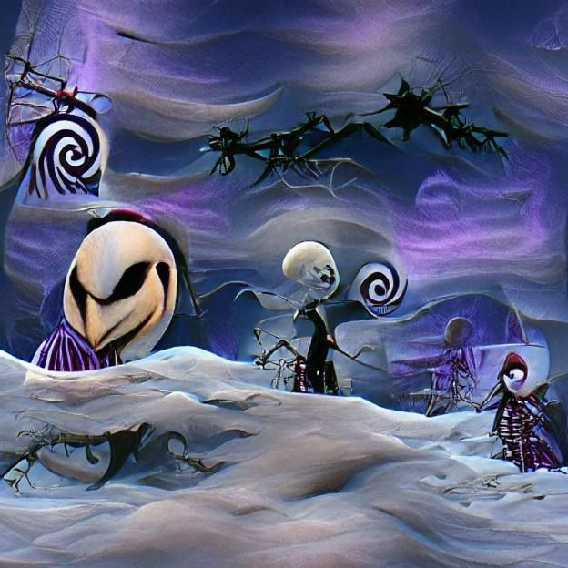 Nightmare Before Christmas Inspired Digital Art