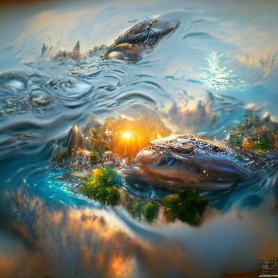 AI Interpretation of a Water World