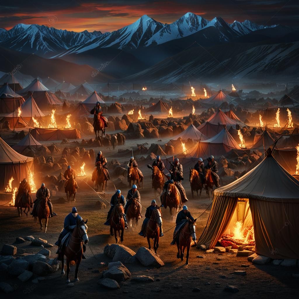 Genghis Khan's Camp the Night Before Battle