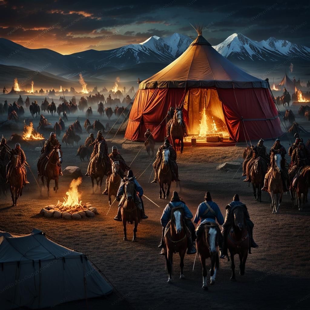Genghis Khan's Camp the Night Before Battle