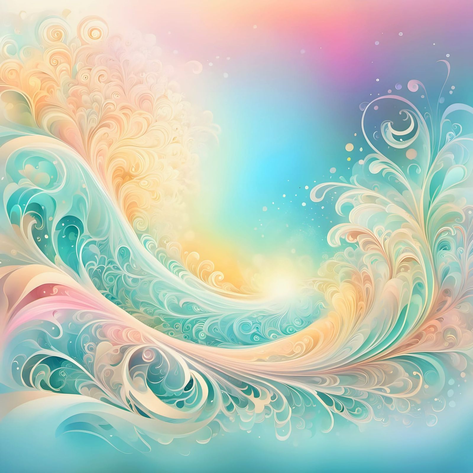 Ethereal Fantasy Realm in Pastel Hues