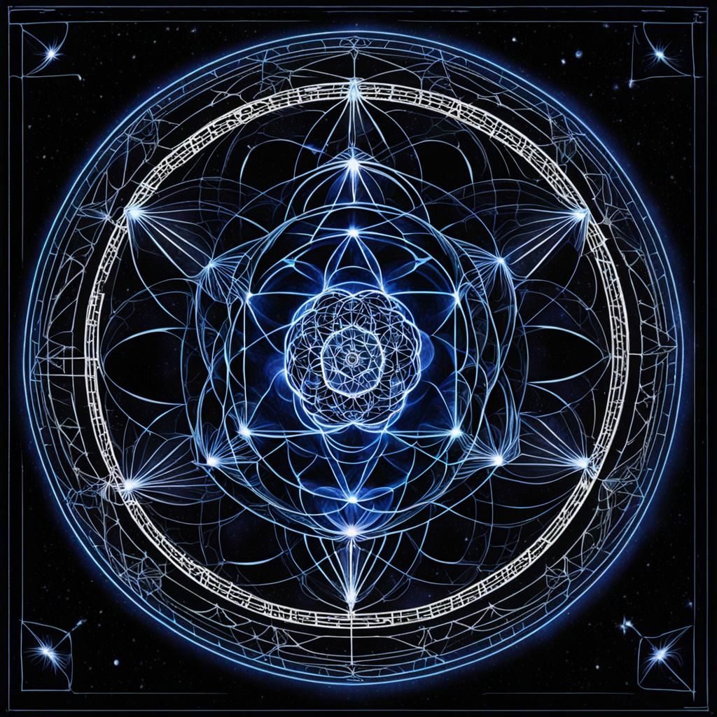 Intricate Sacred Geometry Visual Art