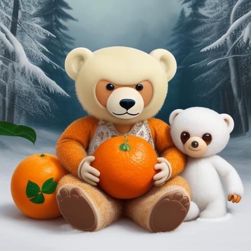 Cheburashka and Polar Bear with Oranges