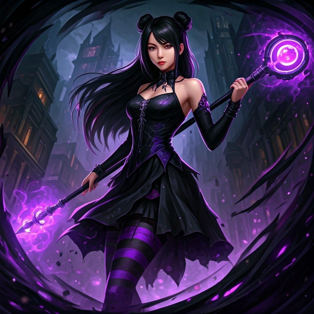 Nico Minoru: Gothic Magic in a Digital Painting