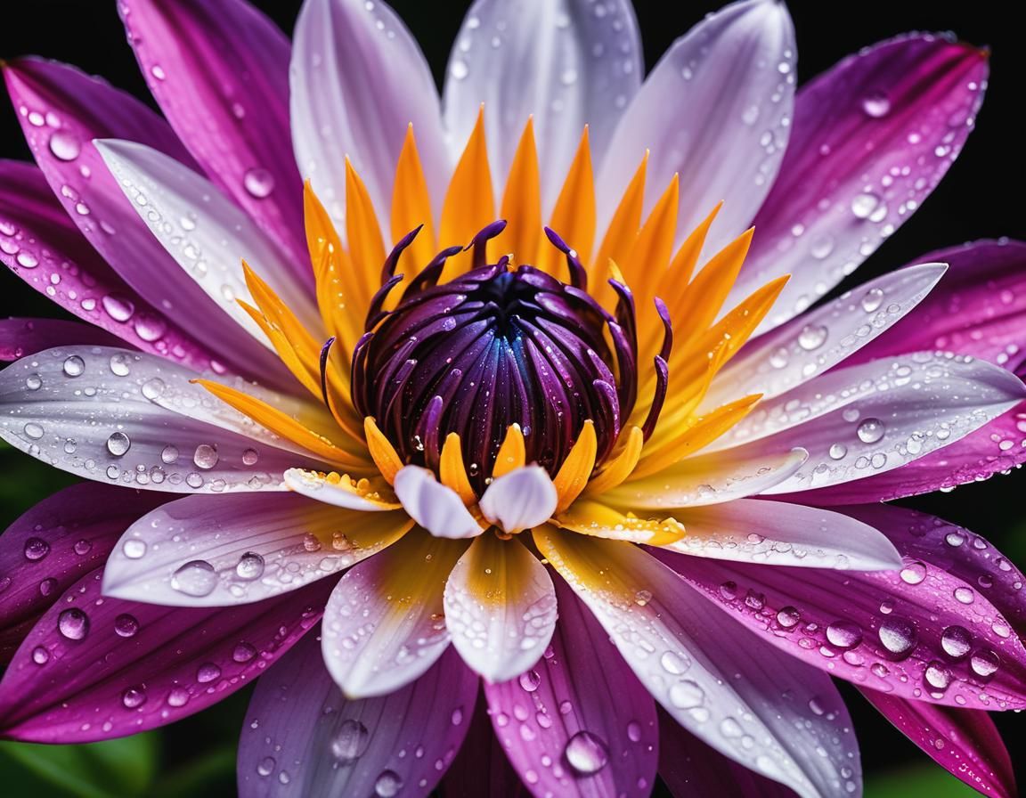 Vibrant Flower in Full Bloom: Botanical Macro Photography