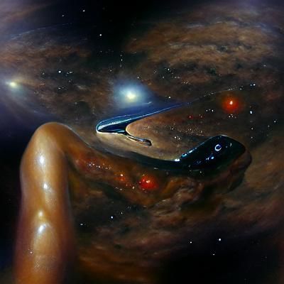 Night Shift in Andromeda Galaxy: Oil Painting