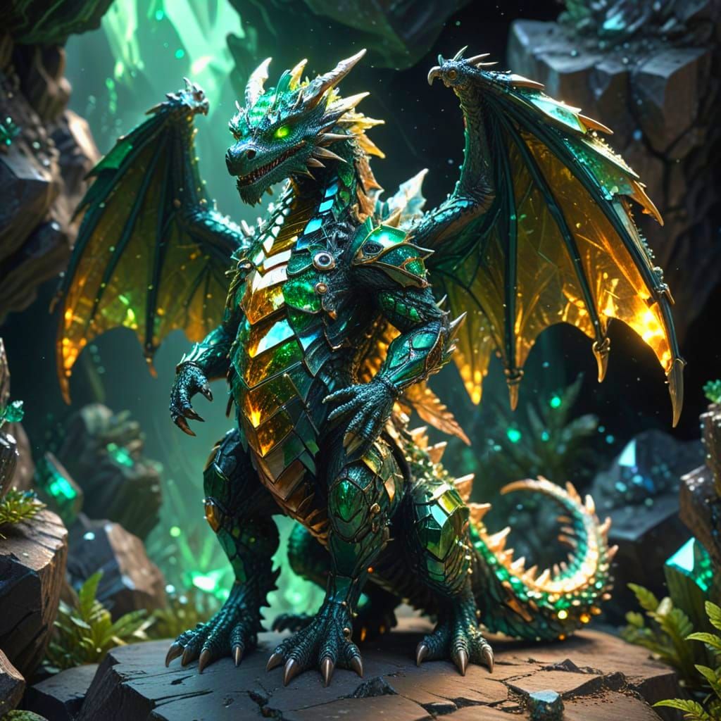 Crystal Centauragon in a Majestic Mine Landscape