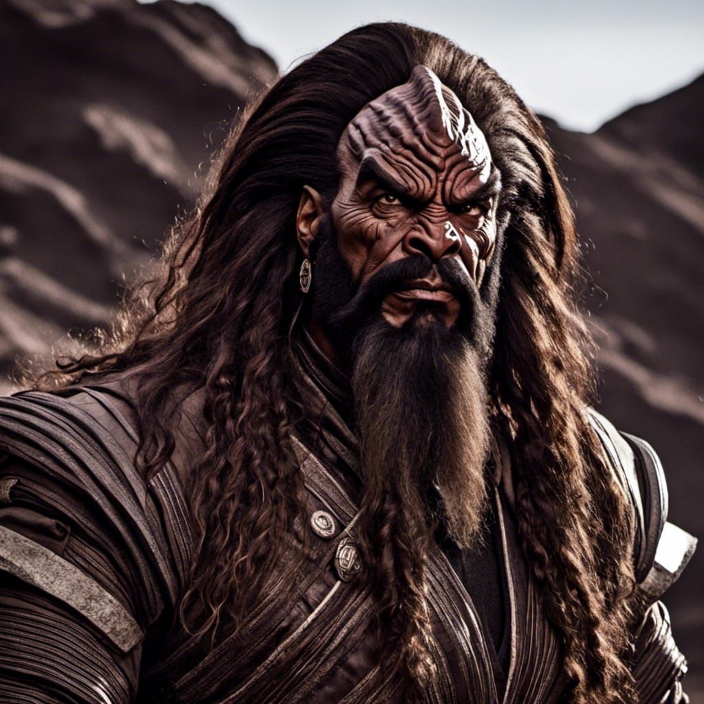Fearsome Klingon Warrior Ready for Battle