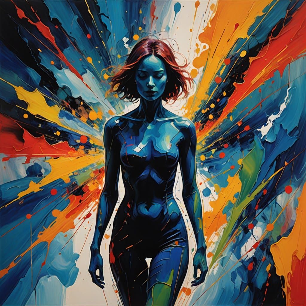 Abstract Impressionistic Bodyscape: A Surreal Vision