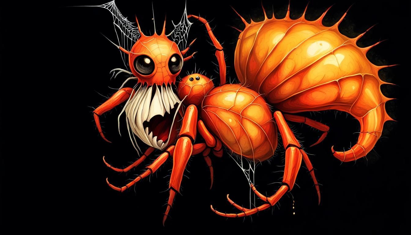 Pagan with Spiderweb Eyes: A Surreal Portrait