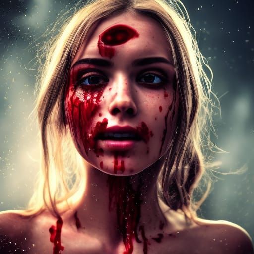 Detailed Portrait of a Girl with Freckles