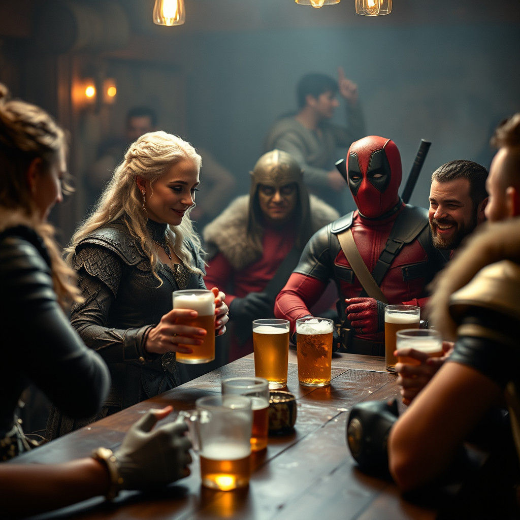 Daenerys and Deadpool Play Beer Pong with Vikings
