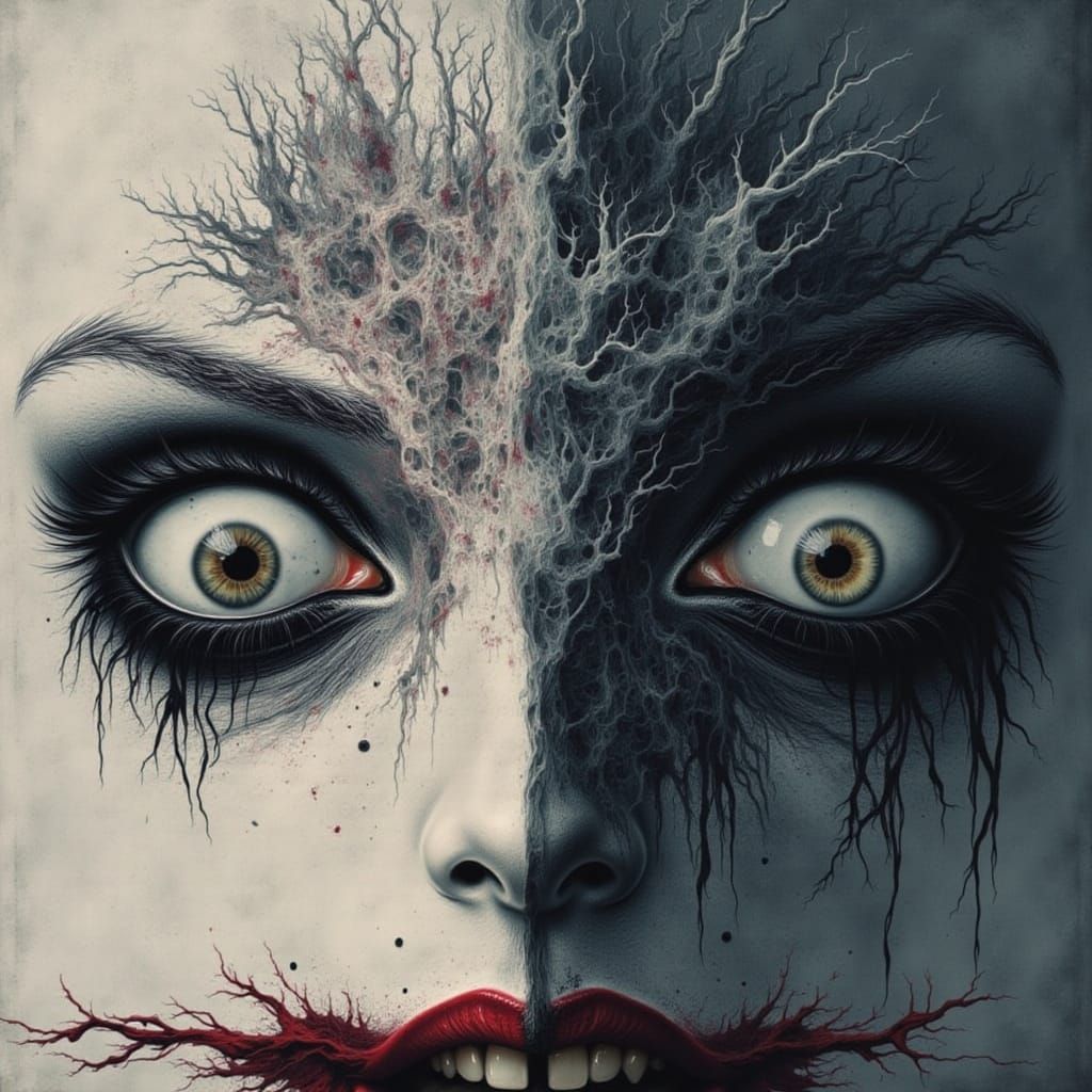 Surreal Fog with Distorted Faces