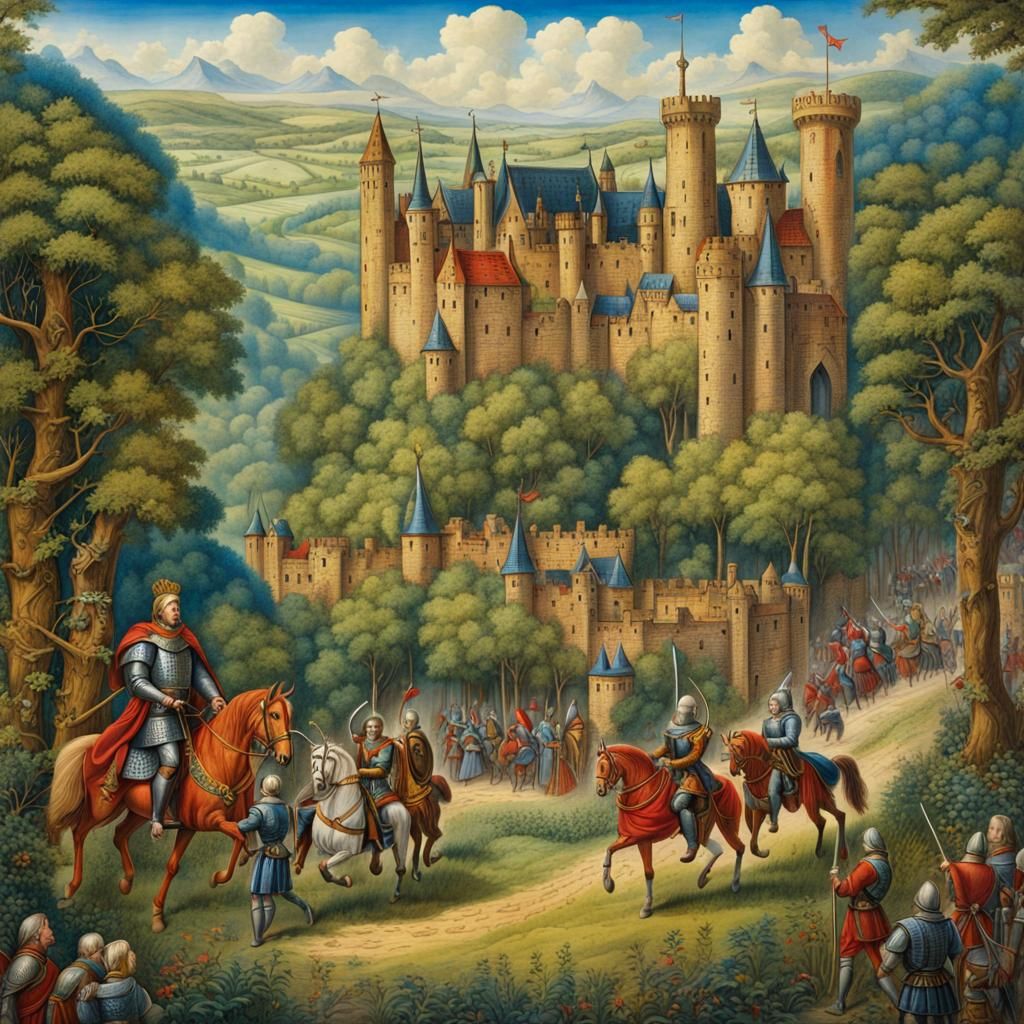 Medieval Knights Tale Storybook Illustration