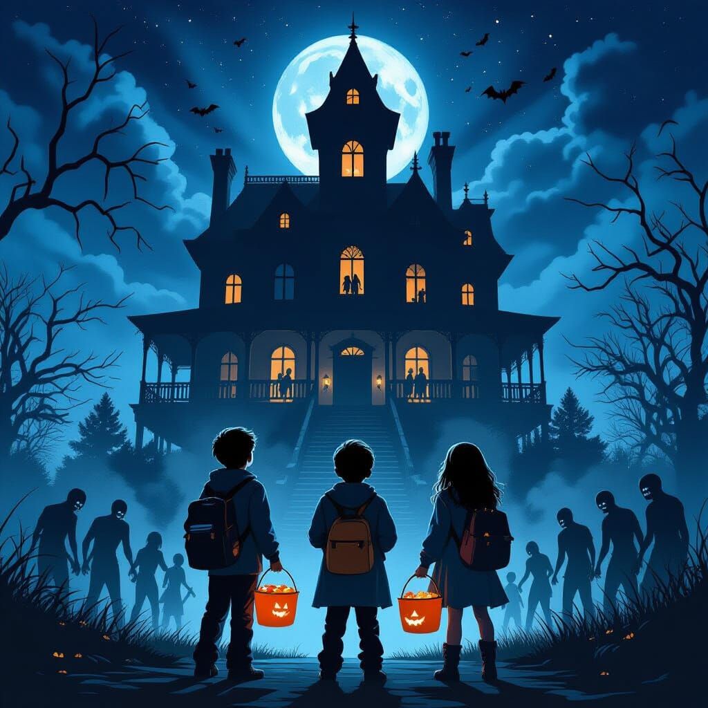 Teenagers Encounter Giant Haunted Mansion With Zombies