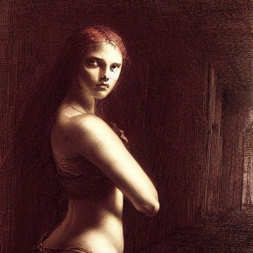 Curvy Woman in Gothic Horror Style